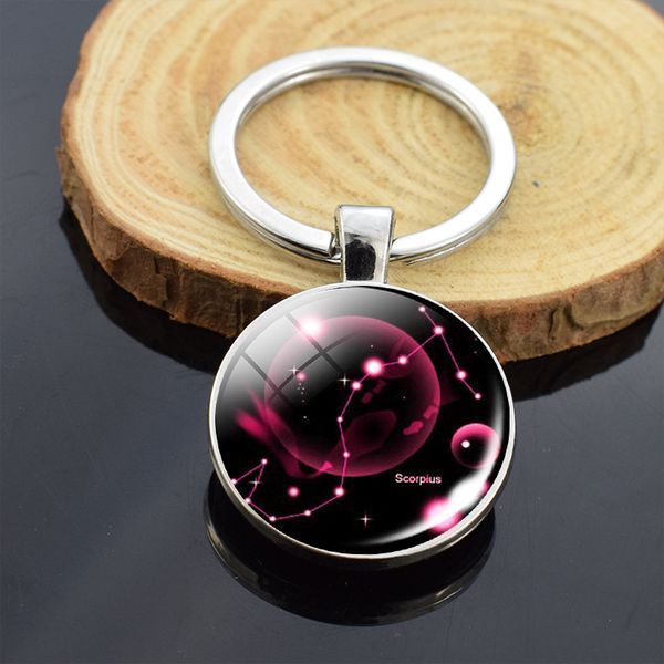 12 Constellation Sign Double Keychain Glass Cabochon Jewelry Pendant Scorpio Leo Pisces Zodiac Keyholder Couple Birthday Gift, Silver
12 Constellation Sign Double Keychain Glass Cabochon Jewelry Pendant Scorpio Leo Pisces Zodiac Keyholder Couple Birthday Gift, Silver