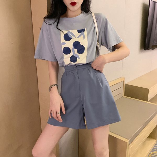 new fashions of two fresh ensemble printed short sleeve loosely blosue + leg drop suit shorts 2 piece women's clothes amzo, Gray
new fashions of two fresh ensemble printed short sleeve loosely blosue + leg drop suit shorts 2 piece women's clothes amzo, Gray