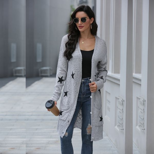 zh4iw 2020 new cardigan long star knitted for female winter 2020 new byafj cardigan sweaterlong star knitted sweater for female winter sweat, White;black
zh4iw 2020 new cardigan long star knitted for female winter 2020 new byafj cardigan sweaterlong star knitted sweater for female winter sweat, White;black