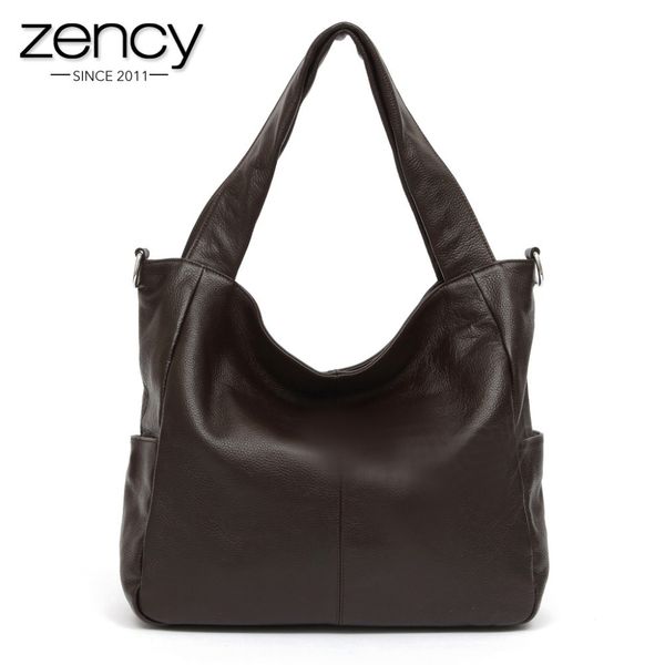 zency fashion women shoulder bag 100% genuine leather elegant lady messenger shopping bag tote hobos black coffee c0121
zency fashion women shoulder bag 100% genuine leather elegant lady messenger shopping bag tote hobos black coffee c0121