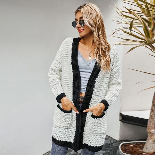 women's knits & tees 2021 women knitted sweater coarse crocheted striped cardigan big pocket chic coat christmas party casual knitting, White
women's knits & tees 2021 women knitted sweater coarse crocheted striped cardigan big pocket chic coat christmas party casual knitting, White