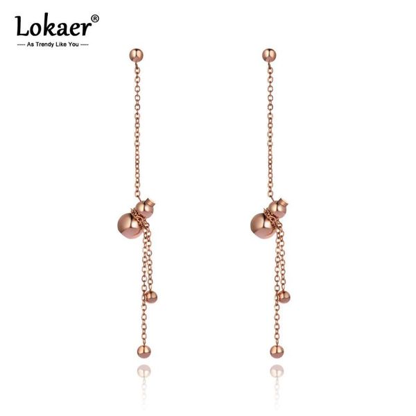 lokaer chinese style titanium stainless steel blessing gourd dangle earrings vintage tassel earrings jewelry for women e19319, Silver
lokaer chinese style titanium stainless steel blessing gourd dangle earrings vintage tassel earrings jewelry for women e19319, Silver
