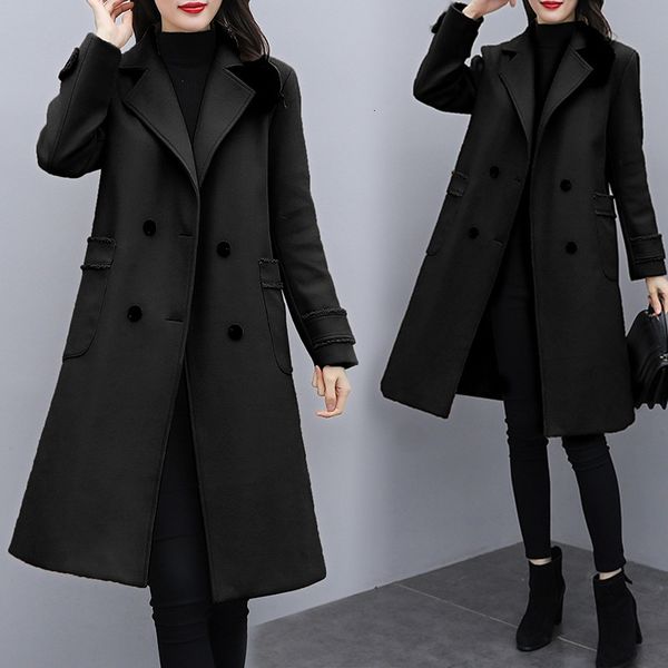 great size 2021 mid-length for women and new winter western style elegant woolen coat tide 5e6g, Black
great size 2021 mid-length for women and new winter western style elegant woolen coat tide 5e6g, Black