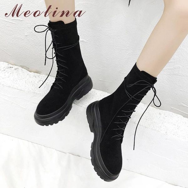 boots meotina winter motorcycle women natural genuine leather flat platform mid calf round toe shoes female autumn size 39, Black
boots meotina winter motorcycle women natural genuine leather flat platform mid calf round toe shoes female autumn size 39, Black