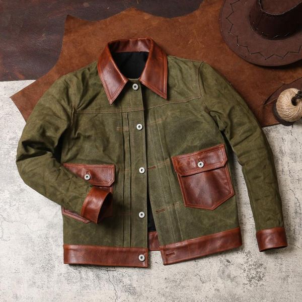 2020 american retro green men casual jacket large size xxxl genuine cowhide spring slim fit splicing leather coat, Black
2020 american retro green men casual jacket large size xxxl genuine cowhide spring slim fit splicing leather coat, Black
