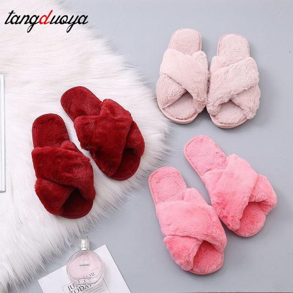 women fluffy winter sandal cross plush open toe sandal soft flat shoes warm faux fur slipper home female shoes, Black
women fluffy winter sandal cross plush open toe sandal soft flat shoes warm faux fur slipper home female shoes, Black