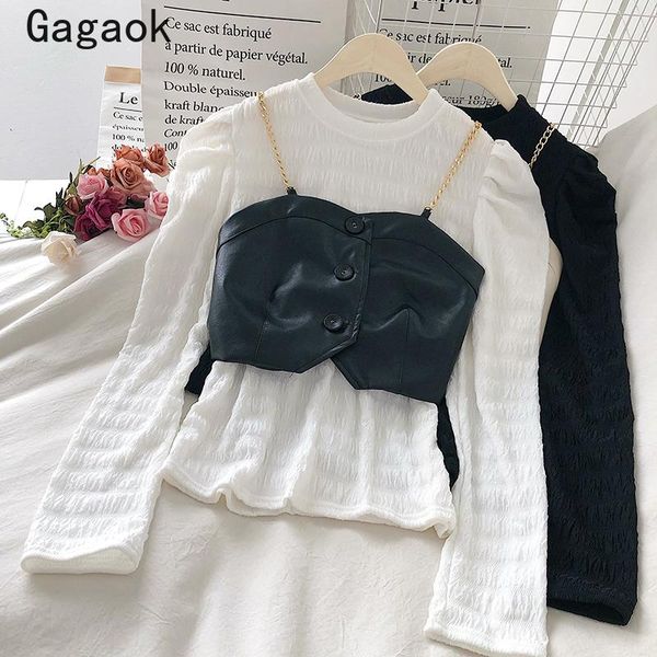 gagaok two piece set women 2020 spring autumn new o-neck office lady full solid korean chic wild fashion outfits pullover +vest, Gray
gagaok two piece set women 2020 spring autumn new o-neck office lady full solid korean chic wild fashion outfits pullover +vest, Gray