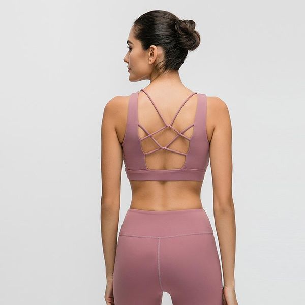 new solid color thin belt sanding sports bra hollow back gathered -proof yoga sports underwear women, White;black 
new solid color thin belt sanding sports bra hollow back gathered -proof yoga sports underwear women, White;black