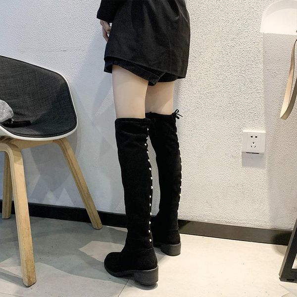 shoes women's rubber boots winter footwear boots-women booties ladies thigh high heels high luxury designer round toe, Black
shoes women's rubber boots winter footwear boots-women booties ladies thigh high heels high luxury designer round toe, Black