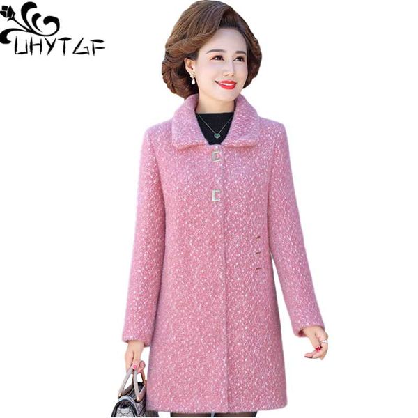 uhytgf mother autumn winter woolen coat imitation mink fleece casual 5xl plus size outwear mid-length elegant womens jacket 1342, Black
uhytgf mother autumn winter woolen coat imitation mink fleece casual 5xl plus size outwear mid-length elegant womens jacket 1342, Black