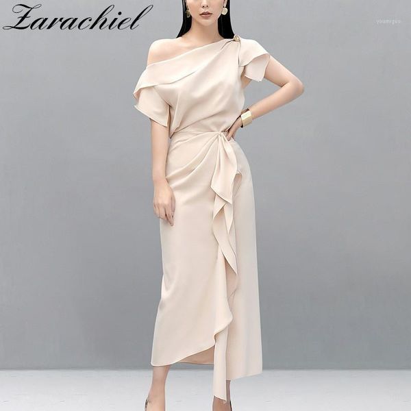 2019 new trend ruffles 2 piece set elegant women one shoulder shirt + drapped split long skirt set office clothing1, White
2019 new trend ruffles 2 piece set elegant women one shoulder shirt + drapped split long skirt set office clothing1, White