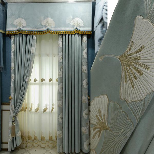 fresh bedroom european curtain shading living room balcony gingko leaf embroidered flannel splicing nordic curtain new
fresh bedroom european curtain shading living room balcony gingko leaf embroidered flannel splicing nordic curtain new