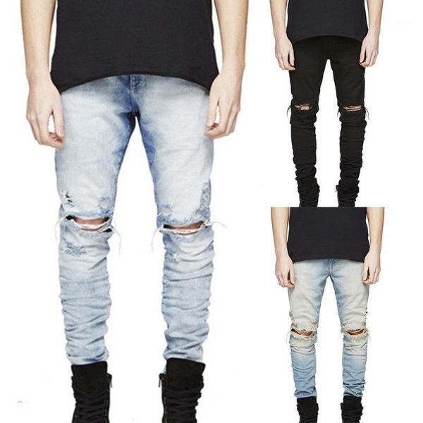 fashion men destroyed ripped slim jeans skinny denim pants stretch long denim trousers work trousers1, Blue
fashion men destroyed ripped slim jeans skinny denim pants stretch long denim trousers work trousers1, Blue