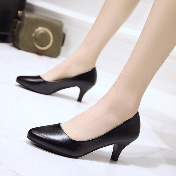 women pumps shoes concise pu leather 3cm & 5cm & 7cm thin high heels solid pointed toe slip-on shallow lady office female shoes, Black
women pumps shoes concise pu leather 3cm & 5cm & 7cm thin high heels solid pointed toe slip-on shallow lady office female shoes, Black