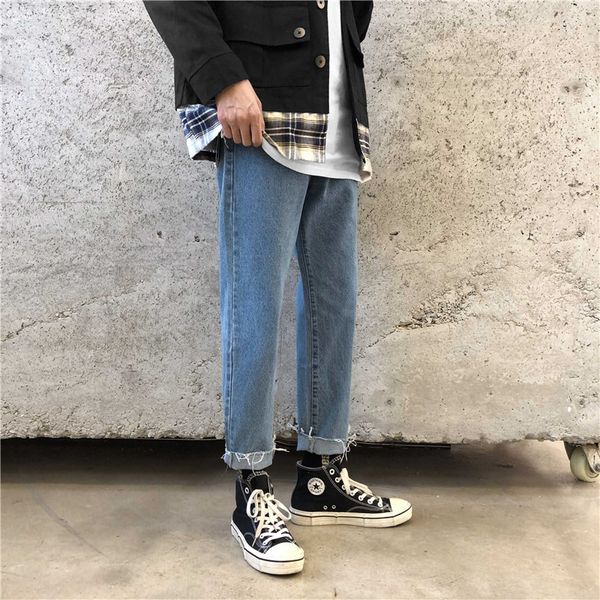 ins spring jeans men's korean trend versatile slacks wide leg straight tube washed and draped casual pants jeansjeans and jeanscapris a, Blue
ins spring jeans men's korean trend versatile slacks wide leg straight tube washed and draped casual pants jeansjeans and jeanscapris a, Blue