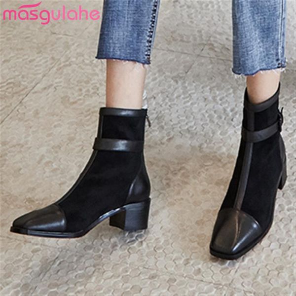 masgulahe genuine leather 2021 new arrival winter autumn square heels female ankle boots black wholesale women fashion boots
masgulahe genuine leather 2021 new arrival winter autumn square heels female ankle boots black wholesale women fashion boots