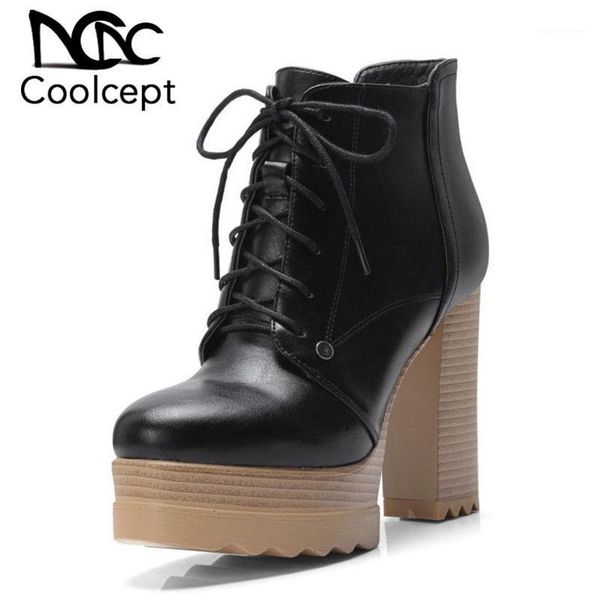 boots coolcept fashion thick high heels women zipper platform ankle shoes daily working winter size 32-421, Black
boots coolcept fashion thick high heels women zipper platform ankle shoes daily working winter size 32-421, Black
