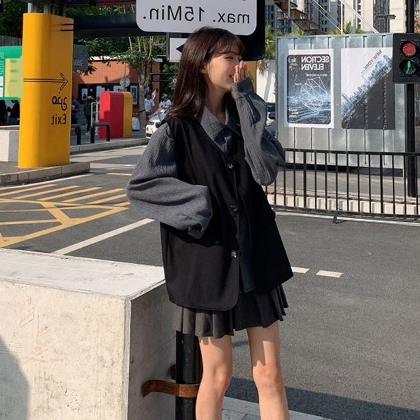early autumn of 2020 chic light cooked hepburn wind blast street cold wind occupation two piece suit suit skirt skirt children mxpil, Gray
early autumn of 2020 chic light cooked hepburn wind blast street cold wind occupation two piece suit suit skirt skirt children mxpil, Gray