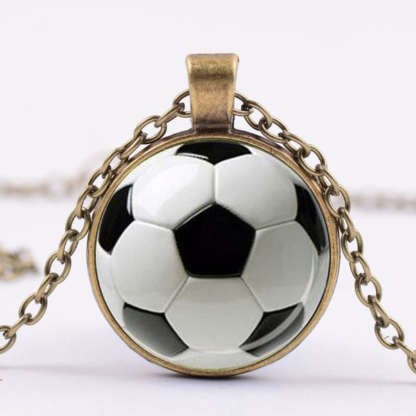 trendy football p alloy necklace soccer sport glass cabochon pendants 4 colors crystal chain simple gift for boy men, Silver
trendy football p alloy necklace soccer sport glass cabochon pendants 4 colors crystal chain simple gift for boy men, Silver