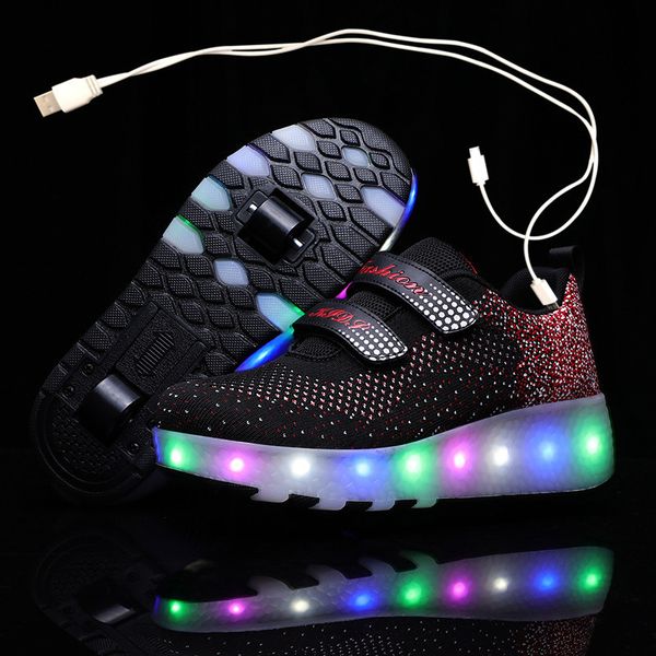 boys usb casual charging children shoes roller skate girl automatic jazzy led lighted flashing kids glowing sneakers with wheels, Black;red
boys usb casual charging children shoes roller skate girl automatic jazzy led lighted flashing kids glowing sneakers with wheels, Black;red