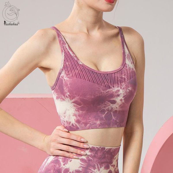 gym clothing yushuhua 2021 tie-dye seamless sports bra sling beauty back stretch fitness vest women yoga underwear, White;black
gym clothing yushuhua 2021 tie-dye seamless sports bra sling beauty back stretch fitness vest women yoga underwear, White;black