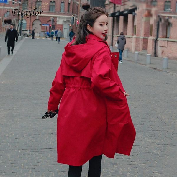 fitaylor new women trench coat long hooided outwear red office lady clothes autumn spring outerwear oversize windbreaker1, Tan;black
fitaylor new women trench coat long hooided outwear red office lady clothes autumn spring outerwear oversize windbreaker1, Tan;black