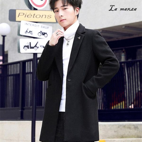 men's wool & blends korean style 2021 men coat fashion casual single button slim cashmere plus size 3xl, Black
men's wool & blends korean style 2021 men coat fashion casual single button slim cashmere plus size 3xl, Black