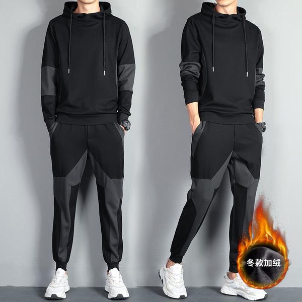 winter thicken fleece men sportswear tracksuit warm hoodie sweatshirt+pant running jogger fitness workout casual set sportswear, Black;blue
winter thicken fleece men sportswear tracksuit warm hoodie sweatshirt+pant running jogger fitness workout casual set sportswear, Black;blue