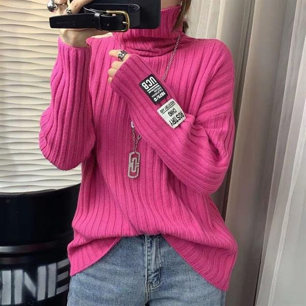 fashions 2021 new women's turtlenecks high-quality shirts long sleeves ladies roughly knit high street nightgown 50l7, Black;brown
fashions 2021 new women's turtlenecks high-quality shirts long sleeves ladies roughly knit high street nightgown 50l7, Black;brown