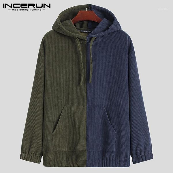 2021 men corduroy sweatshirts hooded patchwork streetwear fashion pullovers long sleeve pockets casual cozy mens hoodies incerun1, Black
2021 men corduroy sweatshirts hooded patchwork streetwear fashion pullovers long sleeve pockets casual cozy mens hoodies incerun1, Black