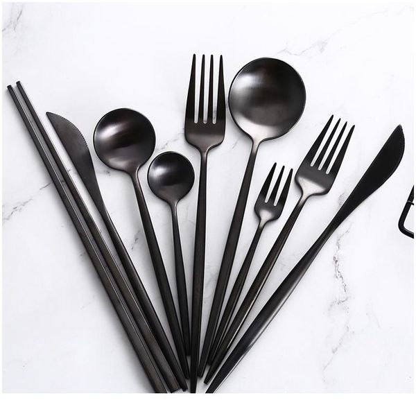 black gold cutlery set steak knife fork coffee spoon teaspoon butter knives chopstick travel home wedding party silver bbyvzz
black gold cutlery set steak knife fork coffee spoon teaspoon butter knives chopstick travel home wedding party silver bbyvzz