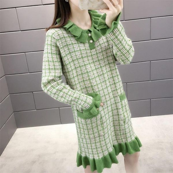 women's sweaters 2021 fashion women spring autumn long sweater dress pullovers trumpet dresses, White;black
women's sweaters 2021 fashion women spring autumn long sweater dress pullovers trumpet dresses, White;black