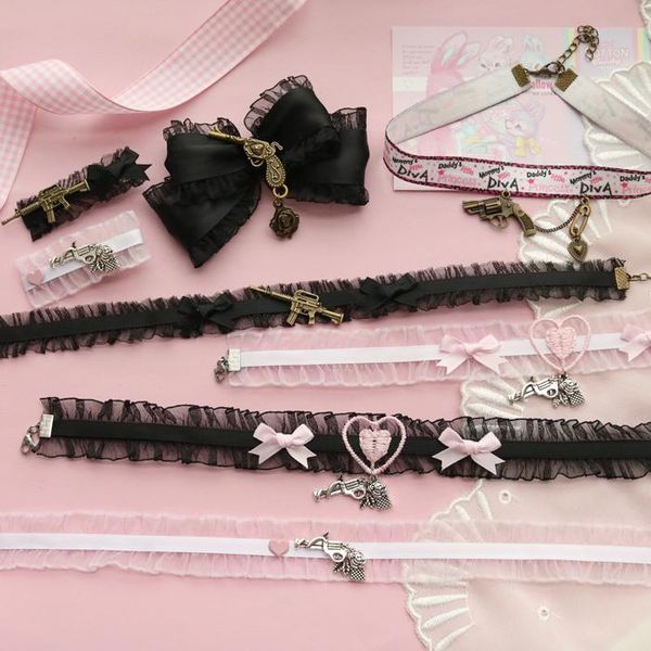 chokers girl punk black sweet wind pink love pistol hand made necklace collar hairpin, Golden;silver
chokers girl punk black sweet wind pink love pistol hand made necklace collar hairpin, Golden;silver