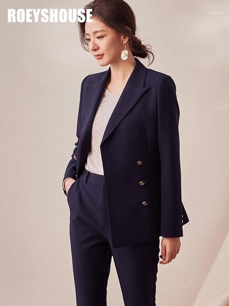 professional white collar suit female 2020 new suit jacket pants dark blue intellectual two-piece set1
professional white collar suit female 2020 new suit jacket pants dark blue intellectual two-piece set1