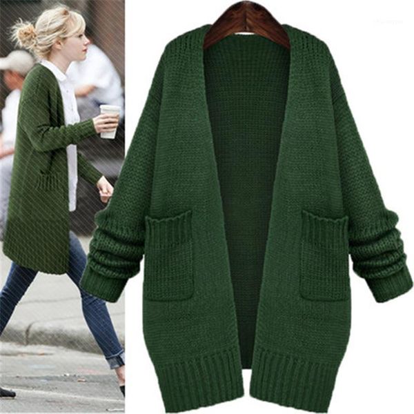 2018 autumn winter new long sweater women's cardigan long-sleeve wild sweater cardigan coat ladies thicken warm knitted1, White;black
2018 autumn winter new long sweater women's cardigan long-sleeve wild sweater cardigan coat ladies thicken warm knitted1, White;black