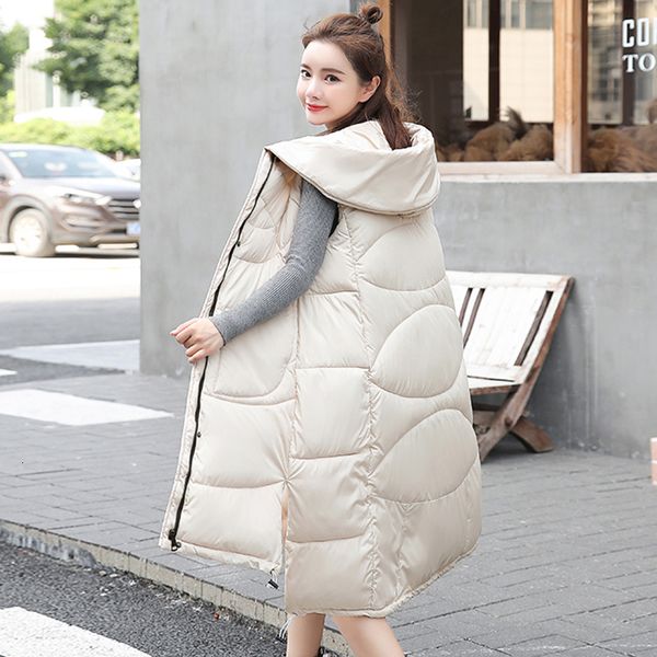 2020 women's winter long vest solid casual overcoat stand collar hooded sleeveless jacket women plus size thick loose coats
2020 women's winter long vest solid casual overcoat stand collar hooded sleeveless jacket women plus size thick loose coats