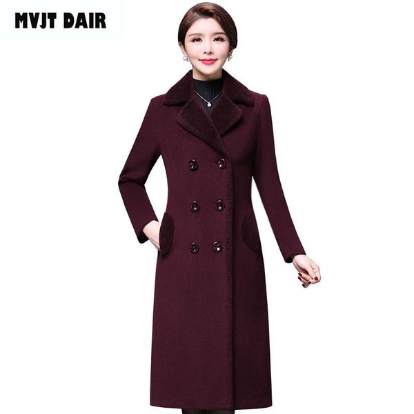 2020 autumn and winter women's long section wool woolen coat casual solid color coat mother loaded cashmere y41, Black
2020 autumn and winter women's long section wool woolen coat casual solid color coat mother loaded cashmere y41, Black