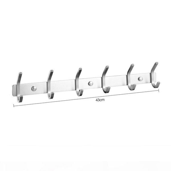 self-adhesive hook rack 6 hooks stainless steel home hook for hanging kitchen tool bathroom towels robe hats bag rustproof hooks
self-adhesive hook rack 6 hooks stainless steel home hook for hanging kitchen tool bathroom towels robe hats bag rustproof hooks