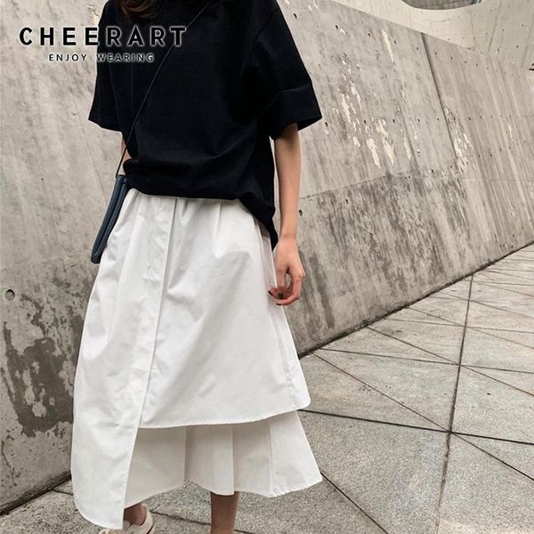 skirts cheerart summer high waist skirt women elastic white black midi long loose asymmetrical clothing
skirts cheerart summer high waist skirt women elastic white black midi long loose asymmetrical clothing