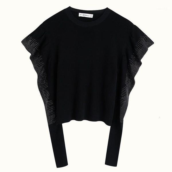 women's sweaters rr solid sequined women fashion o neck sweater elegant long sleeve female ladies jc1, White;black
women's sweaters rr solid sequined women fashion o neck sweater elegant long sleeve female ladies jc1, White;black