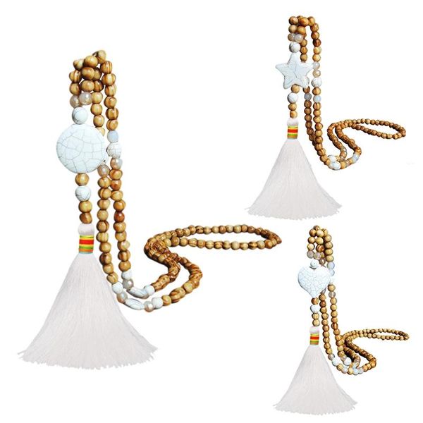 new bohemian necklace handmade stone tassel wood bead necklace long women jewelry gift, Silver
new bohemian necklace handmade stone tassel wood bead necklace long women jewelry gift, Silver
