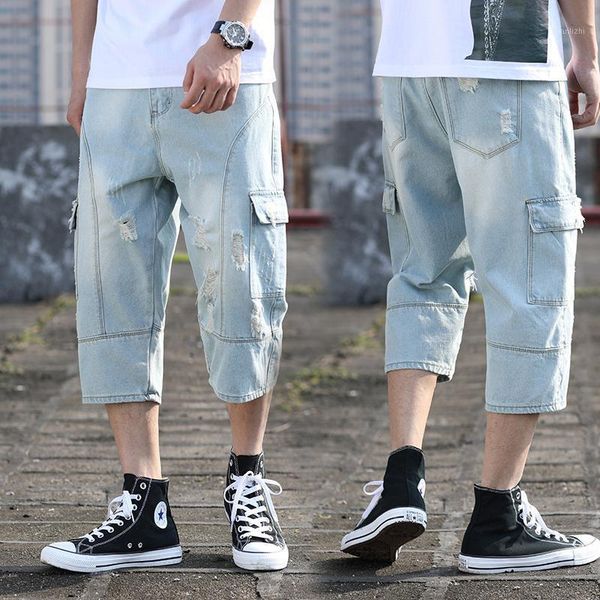 jeans trend begging denim mid-length men plus size harem pants summer trousers holes light-colored loose dropship1, Blue
jeans trend begging denim mid-length men plus size harem pants summer trousers holes light-colored loose dropship1, Blue