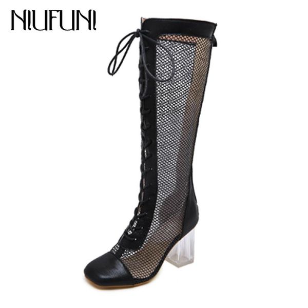 niufuni women's fashion hollow knee high boots crystal square high heel botas cross tied gladiator sandals boots women shoes, Black
niufuni women's fashion hollow knee high boots crystal square high heel botas cross tied gladiator sandals boots women shoes, Black