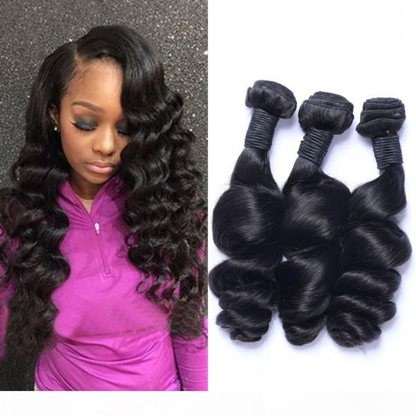 mongolian loose wave hair bundles non remy human hair extensions nature color 3 bundles loose wave wefts, Black
mongolian loose wave hair bundles non remy human hair extensions nature color 3 bundles loose wave wefts, Black