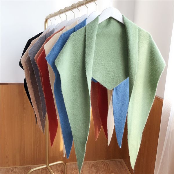 triangular thickened scarf women autumn winter korean version chic pure color knitted cashmere shawl warm neck, Blue;gray
triangular thickened scarf women autumn winter korean version chic pure color knitted cashmere shawl warm neck, Blue;gray