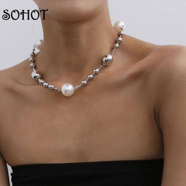 chokers so european brand punk imitation pearl women choker necklace chic charming trendy female party jewelry bijoux1, Golden;silver
chokers so european brand punk imitation pearl women choker necklace chic charming trendy female party jewelry bijoux1, Golden;silver