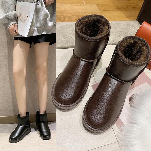 flat heel non-slip short barrel sleeve winter 2020 new flat thickened leather plover snowshoes women's cotton boots, Black
flat heel non-slip short barrel sleeve winter 2020 new flat thickened leather plover snowshoes women's cotton boots, Black