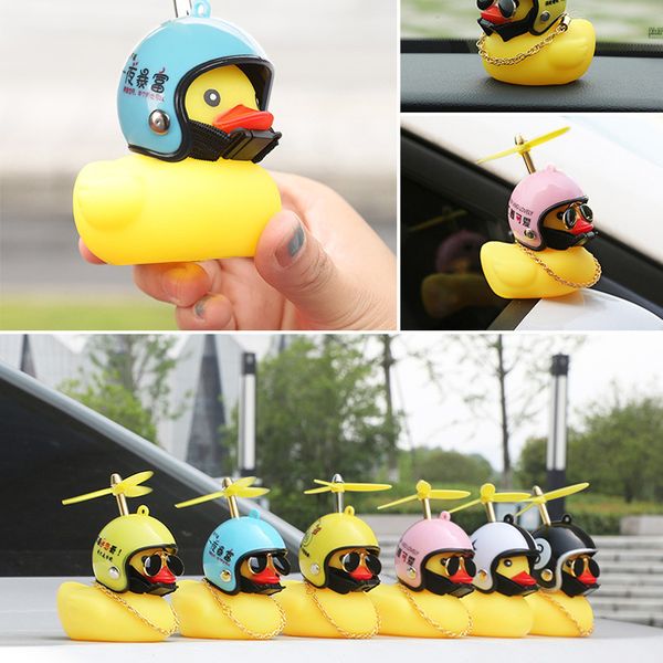 little duck with helmet yellow cute propeller rubber windbreaker duck squeeze sound internal car decoration child kid toy new
little duck with helmet yellow cute propeller rubber windbreaker duck squeeze sound internal car decoration child kid toy new