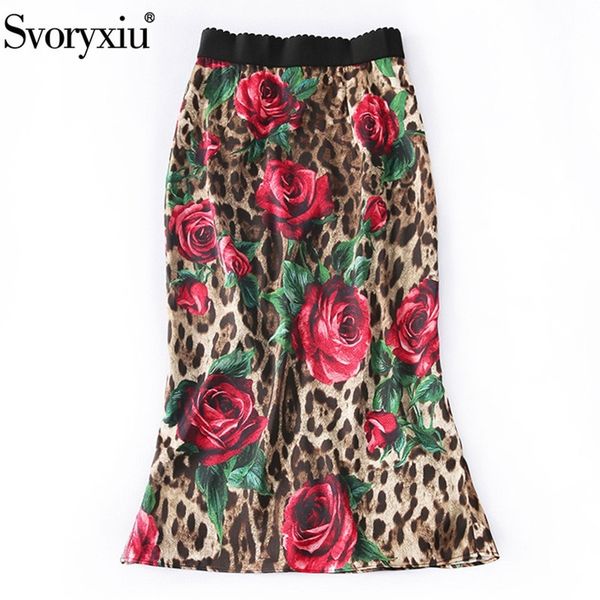 svoryxiu runway designer summer party silk skirts women's vintage rose leopard printed package buttocks long skirts t200113, Black
svoryxiu runway designer summer party silk skirts women's vintage rose leopard printed package buttocks long skirts t200113, Black