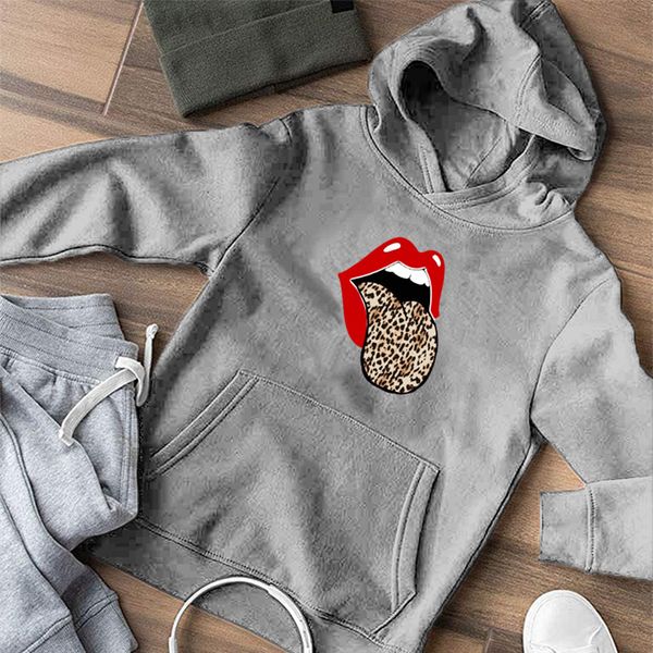 wt20417 loose large size fashion fashion personality trend women's lips printed women's pullover hooded sweater, Black
wt20417 loose large size fashion fashion personality trend women's lips printed women's pullover hooded sweater, Black